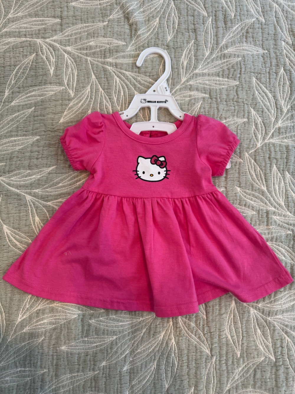 Hello Kitty Pink Short Sleeve Cotton Dress for Girls